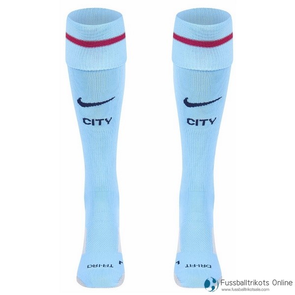 Manchester City Socken Heim 2017-18 Fussballtrikots Günstig